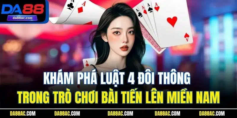 Khám phá luật 4 đôi thông trong trò chơi bài tiến lên miền Nam