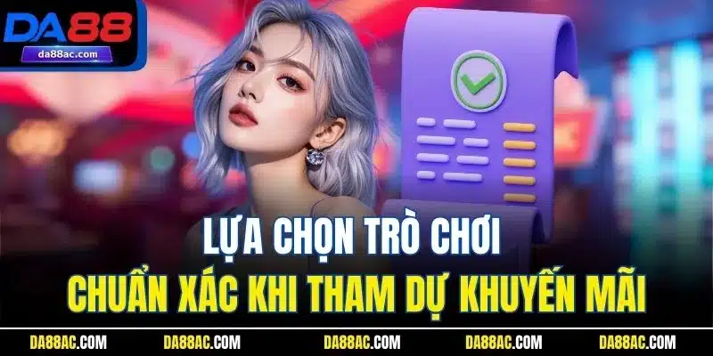 Lựa chọn trò chơi chuẩn xác khi tham dự khuyến mãi