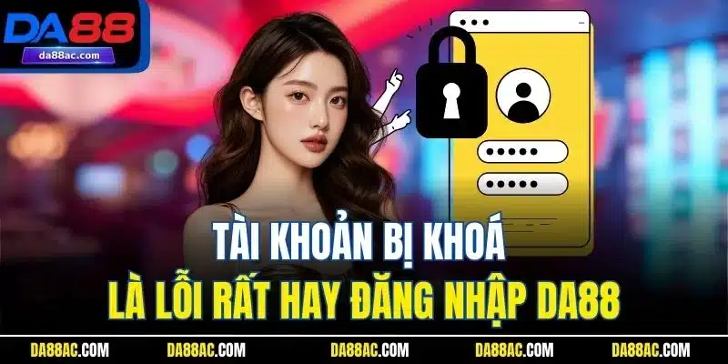 Tài khoản bị khoá là lỗi rất hay đăng nhập DA88
